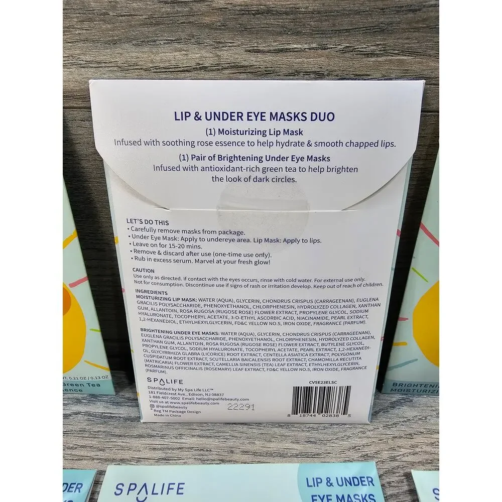 Spalife Feeling Like A Spring Chick Lip And Under Eye Masks with Green Tea